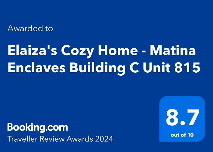 Elaiza'S Cozy Home - Matina Enclaves Building C Unit 815